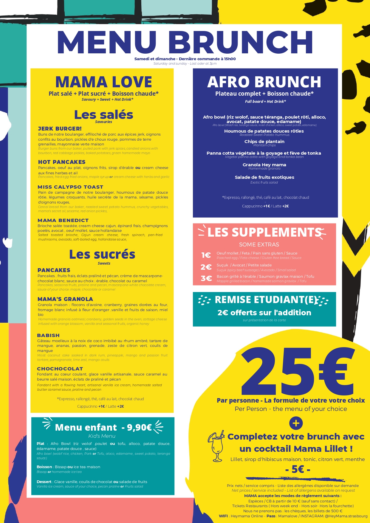 MENU BRUNCH HEY MAMA BRUNCH
